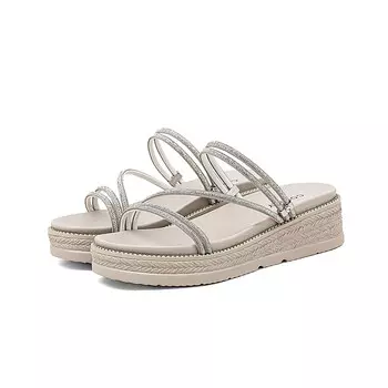 Шлепанцы женские серебряный Comely, серебряный