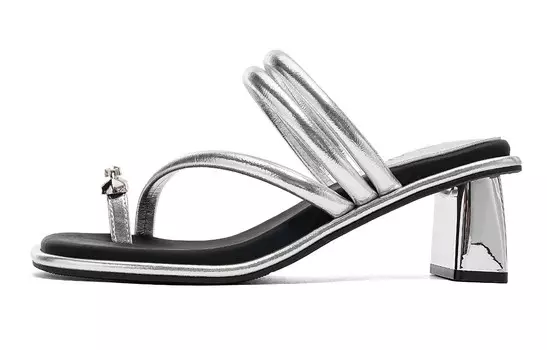 Шлепанцы женские серебряный Eblan, серебряный