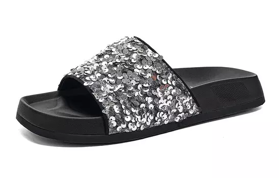 Шлепанцы женские серебряный Eblan, серебряный