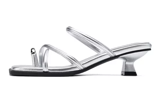 Шлепанцы женские серебряный Eblan, серебряный