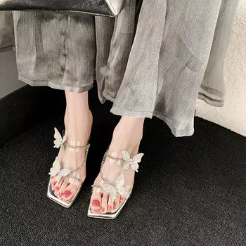 Шлепанцы женские серебряный Flowerskam, серебряный