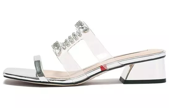 Шлепанцы женские серебряный Staccato, серебряный