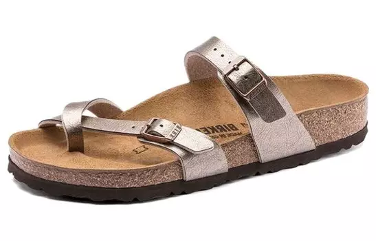 Шлепанцы женские серо-коричневые Birkenstock