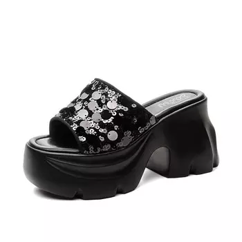 Шлепанцы женские Shangjinni, черный