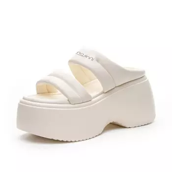 Шлепанцы женские Shangjinni, серебряный