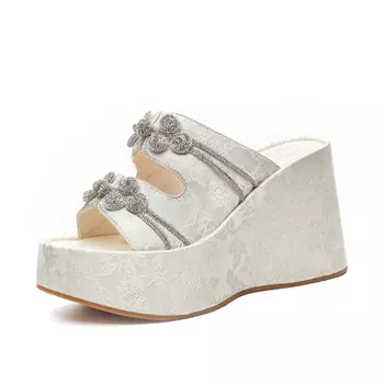 Шлепанцы женские Shangjinni, зеленый