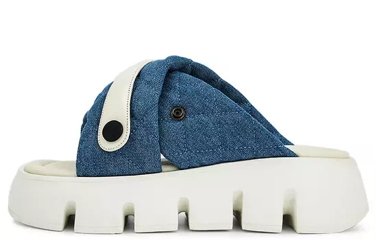 Шлепанцы женские синий/белый Cicifor