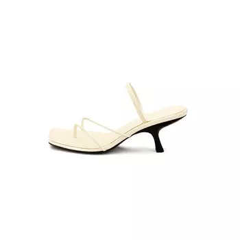 Шлепанцы женские Studio Lee, цвет Chocolate color (6cm) / genuine leather sole