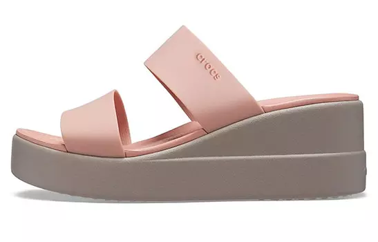 Шлепанцы женские светло-розовые Crocs