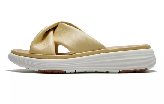 Шлепанцы женские светло-желтый Minnetonka