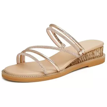 Шлепанцы женские Teenmix, золотой