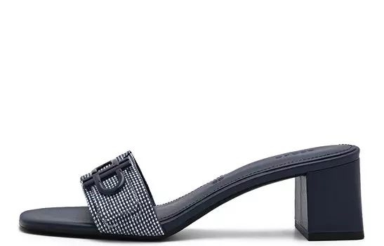 Шлепанцы женские темно-синие Pedro