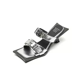 Шлепанцы женские Yeezyy Reezy, серебряный