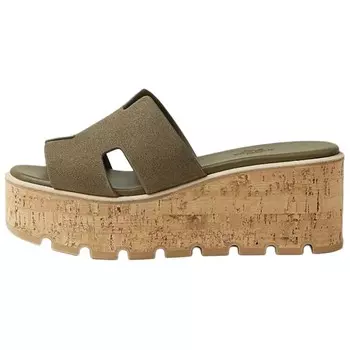 Шлепанцы женские зеленые Hermes