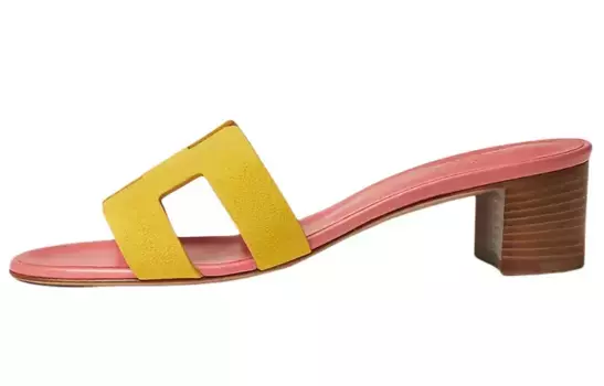 Шлепанцы женские желтые Hermes