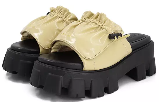 Шлепанцы женские желтый/черный Cicifor