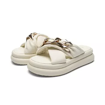 Шлепанцы женские Zhr, бежевый