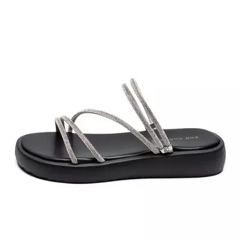 Шлепанцы женские Zhr, серебряный