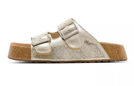 Шлепанцы женские золотые C°Banner