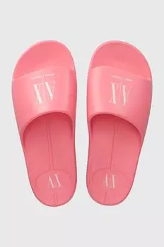 Шлепки Armani Exchange, розовый