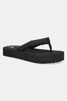 Шлепки BEACH SANDAL FLATFORM TTXR SATIN Calvin Klein Jeans, черный