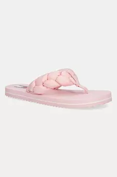 Шлепки BRAIDED THONG BEACH SANDAL Tommy Jeans, розовый