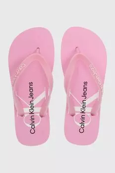 Шлепки Calvin Klein Jeans, розовый