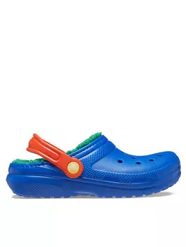 Шлепки Crocs Classic Lined Clog Kids 207010 Azul, синий