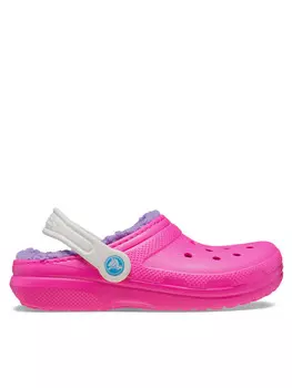Шлепки Crocs Classic Lined Clog Kids 207010 Rosa, розовый