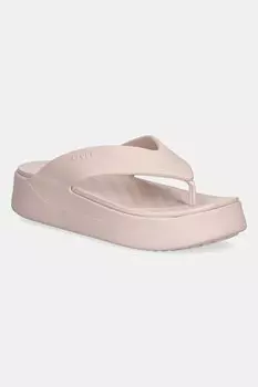 Шлепки Getaway Platform Flip Crocs, бежевый