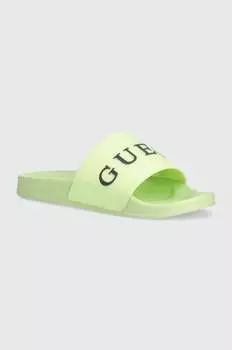 Шлепки Guess, зеленый