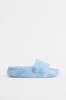 Шлепки H&amp;M, голубой/тай-дай