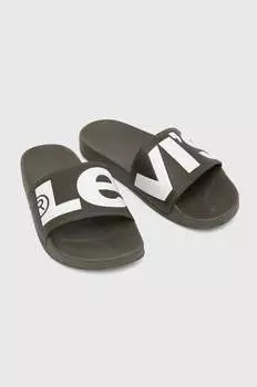 Шлепки Levi's, зеленый