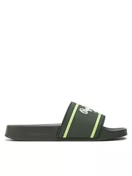 Шлепки Pepe Jeans Slider Logo B PBS70054 Caqui, хаки