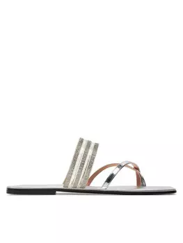 Шлепки Pollini, серебряный