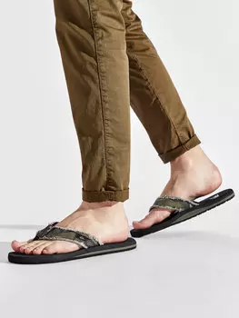 Шлепки Quiksilver, зеленый