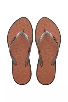 Шлепки SLIM POINT Havaianas, коричневый