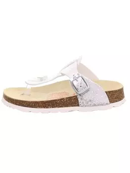 Шлепки superfit Leder-Zehentrenner, серебряный