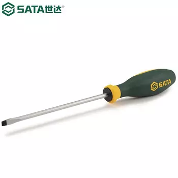 Шлицевая/крестовая отвертка с трехцветной ручкой SATA серии G 63707 Шлицевая отвертка 8x200MM