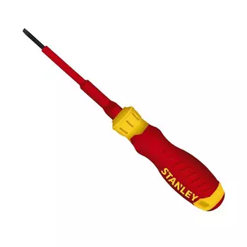 Шлицевая отвертка Stanley с изоляцией VDE, 4,0x100 мм, инструмент для электриков STMT60164