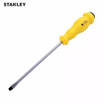 Шлицевая отвертка STANLEY с пластиковой ручкой, 6,5 x 250 мм 61-871-23