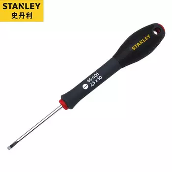 Шлицевая отвертка Stanley с трехцветной ручкой, 4x150 мм, бытовая отвертка 65-093-14