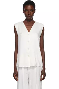 Шлифованная жилетка Lauren Manoogian, белый