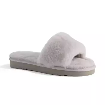Шлёпанцы из овчины с пухом Aus Wooli Australia, серебро