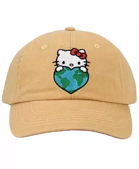 Шляпа для папы Hello Kitty из хлопкового твила с вышивкой Sanrio, коричневый