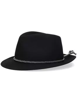 Шляпа-федора из фетра Borsalino с начесом, черный