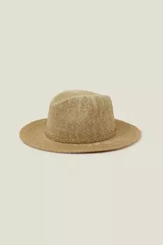 Шляпа-Федора с тесьмой Accessorize, бежевый