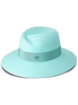 Шляпа-федора Virginie из шерсти Maison Michel, синий