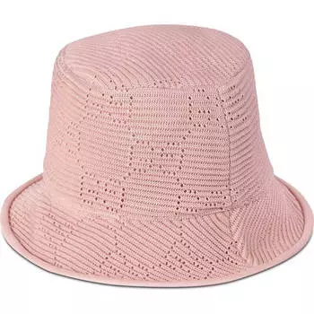 Шляпа Gucci GG Cable Knit Fedora, розовый