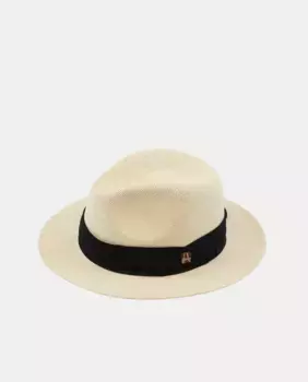 Шляпа Индиана из натуральной бумаги с черной лентой Aranda